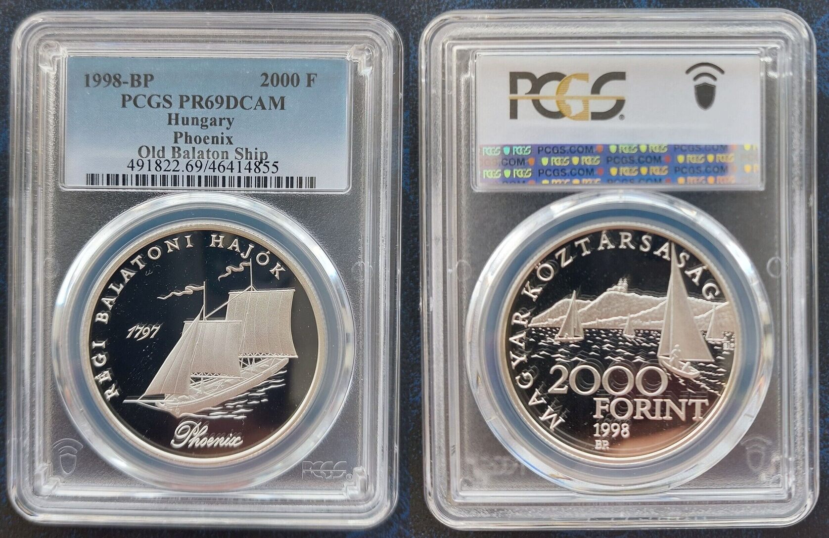 2000 FORINT 1998 HUNGARY SILVER PROOF COIN KM#731 PHOENIX SHIP PCGS ...