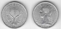 FRENCH AFARS & ISSAS RARE   UNC COIN YEAR KM#16 1 FRANC 1975 