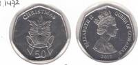  GIBRALTAR   UNC COIN YEAR KM#1472 CHRISTMAS HOLLY BOW AND BELLS 50 PENCE 2012 
