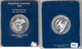 25 GULDEN SURINAME EXTREMELY RARE SILVER PROOF COIN KM#19 1 YEAR REVOLUTION -