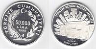 50000 LIRA TURKEY - RARE SILVER PROOF COIN YEAR KM#1033 75th ANNI ASSEMBLY -