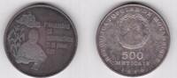 500 METICAIS MOZAMBIQUE - SILVER PROOF COIN YEAR KM#104 5th INDEPENDENCE -