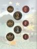 FRENCH POLYNESIA 8 DIF UNC SET EURO YEAR PATTERN ESSAI PROVA -