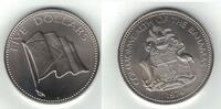 BAHAMAS RARE Cu - Ni 5$ UNC COIN YEAR KM#67 FLAG COMMONWEALTH -