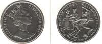 1 CROWN GIBRALTAR Cu-Ni UNC COIN 1993 YEAR LILLEHAMMER KM#145 SKATERS -