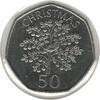 50 PENCE GIBRALTAR UNC COIN YEAR KM#1072 CHRISTMAS PARTRIDGE ON THE TREE -
