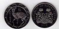 SIERRA LEONE 1$ BU COIN YEAR KM#347 DUIKER BLACK FINISHED ISSUE -