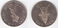 BUCK ISLAND 1 BUCK COIN YEAR MAP BVI -