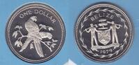 BELIZE 1$ PROOF COIN YEAR KM#43 SCARLET MACAW BIRD Cu-Ni -