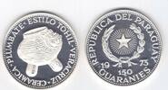 150 GUARANIES PARAGUAY RARE SILVER PROOF COIN YEAR KM#66 VASE -