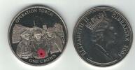 1 CROWN GIBRALTAR COLORED UNC COIN YEAR KM#1149 POPPY OPERATION TORCH -