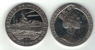 1 CROWN GIBRALTAR UNC COIN YEAR KM#119 WAR SHIP HMS PENELOPE -