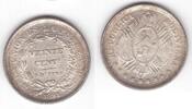 20 CENTAVOS BOLIVIA SILVER UNC COIN YEAR KM#159.2 -