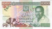 Uganda 1000 SHILLINGS TANZANIA EXTREMELY RARE UNC BANKNOTE YEAR Pick#22 SPECIMEN -
