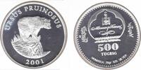 MONGOLIA RARE SILVER PROOF 500 TOGROG COIN YEAR KM#238 GOBI BROWN BEAR -