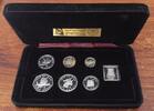 50 PENCE ISLE OF MAN - PROOF 6 DIF COINS SET 1/2 - YEAR MEDAL COA BOX SHIP -