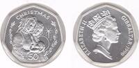 50 PENCE GIBRALTAR SILVER PROOF COIN YEAR CHRISTMAS KM#47a MARY & JOSEPH -