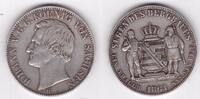 THALER GERMANY SAXONY ALBERTINE - SILVER MINING COIN YEAR KM#1212 JOHANN -