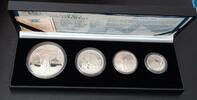50 CENTS SOUTH AFRICA SILVER PROOF 4 DIF COINS SET 5 - YEAR ELEPHANT PS200 -