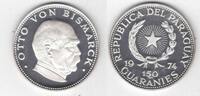 150 GUARANIES PARAGUAY RARE SILVER PROOF COIN YEAR KM#109 OTTO VON BISMARCK -