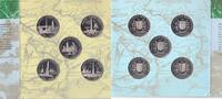 UKRAINE PROOFLIKE 5 X 200000 KARBOVANETSIV MINT COINS SET 1995 YEAR SHIP + COA -