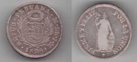 2 REALES PERU - SILVER COIN YEAR KM#141 -