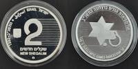 2 SHEQEL ISRAEL - PROOF RARE SILVER COIN YEAR KM#228 IX PARALYMPIC GAMES -
