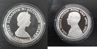  ASCENSION ISLAND SILVER   PROOF COIN YEAR KM#6a ROYAL VISIT ANDREW 50 PENCE 1984 