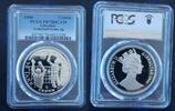  GIBRALTAR SILVER   PROOF COIN YEAR KM#352a VOLLEYBALL PCGS PR70 TOP 1 CROWN 1996 