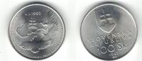  100 KORUN 1993 SLOVAKIA SILVER  UNC COIN YEAR KM#16 INDEPENDENCE  42,09 EUR39,14 EUR  zzgl. 8,59 EUR Versand