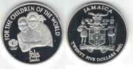  2001 JAMAICA SILVER PROOF 25$ COIN YEAR KM#186 UNICEF  51,53 EUR47,93 EUR  zzgl. 8,59 EUR Versand