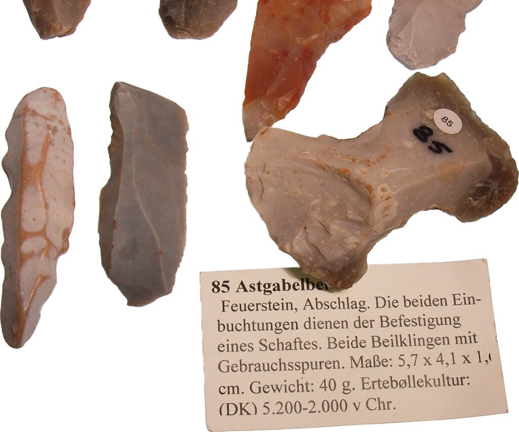 Neolithikum ErtebølleKultur Sammlung, Bohrer Klingen, Jungsteinzeit