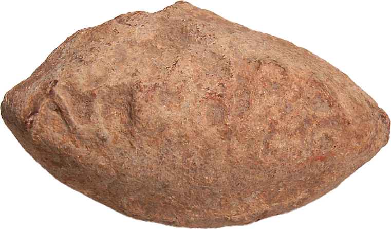 Griechisches Schleuderblei mit Schrift Wurfgeschoss antikes