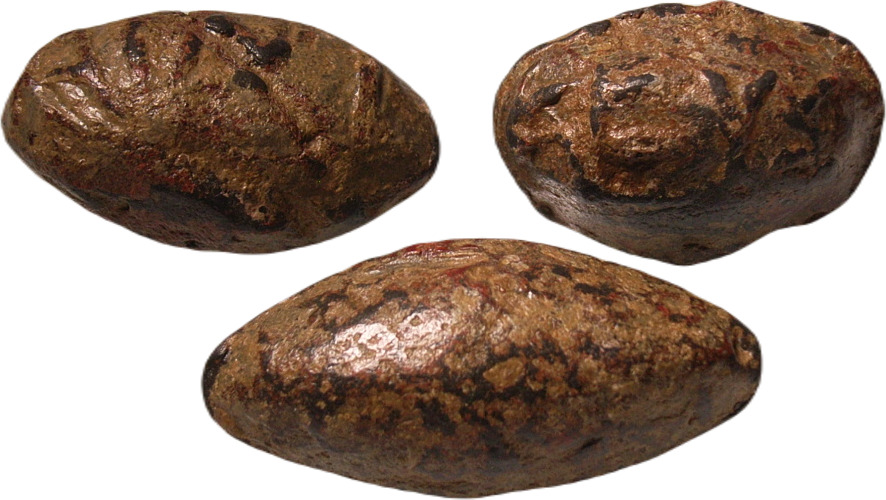 Römisch Legionär Schleuderblei (3) mit Schrift Legion Wurfgeschoss