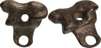 Römische Tier-Applike, Figur wohl Löwe, Bronzebeschlag RÖMISCH Antikensammlung -