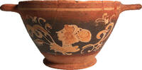 Apulisches Keramikgefäß mit aufwendiger Schwanen und Frauen Darstellung, 3. BC