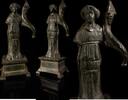  Römische Bronzefigur der Isis-Fortuna mit Füllhorn   