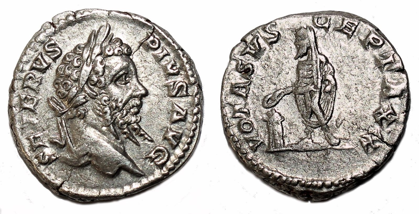 Roman Empire - Silver denarius of emperor Septimius 