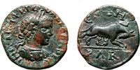 Roman Provincial AE20 PARIUM AE20 (Severus Alexander). EF-. She-Wolf and Twins. -