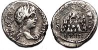 Roman Provincial Drachm CARACALLA AR Drachm. Caesarea of Cappadocia. VF+. Year 17. Mount Argaeus. -