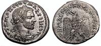 Roman Provincial Tetradrachm MACRINUS AR Tetradrachm. EF+. Original LUSTER. Laodicea ad Mare mint. Eagle-Star -