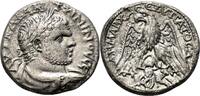 Roman Provincial Tetradrachm CARACALLA AR Tetradrachm. VF+. Sidon mint. Europe on Bull. SCARCE! -