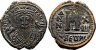 Byzantine Empire Follis MAURICE TIBERIUS AE Follis. EF-/VF+. Antioch mint. Year 18. -