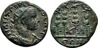 Roman Provincial AE19 NICAEA (Bithynia) AE19. Gordian III. EF-. Legionary standards. -
