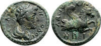 Greek AE18 LAMPSACUS (Mysia) AE18. Commodus. VF+. Winged hippocamp. -