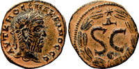 Roman Provincial AD 217-218 MACRINUS AE19. EF. Antioch mint. Wreath - SC.