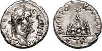 Roman Provincial Drachma CAESAREA (Cappadocia) AR Drachma. Septimius Severus. EF+/EF. Mount Argaeus -