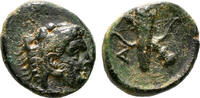 Greek AE12 ERYTHRAI (Ionia) AE12. EF-. Heracles / Club, bow and quiver. -