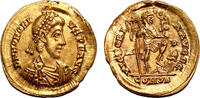 Roman Empire AD 395-402 HONORIUS AU Solidus. EF/EF+. Emperor standing. QUALITY!