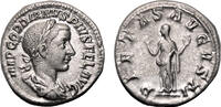 Roman Empire AD 240 GORDIAN III AR Denarius. EF/EF-. The piety.